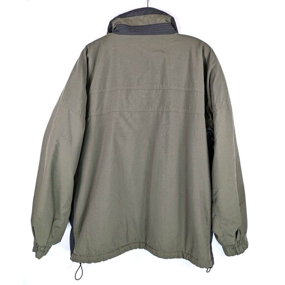 Columbia Jacket Men Large Green Sherpa Fleece Lined Full Zip Windbreaker - Picture 11 of 16